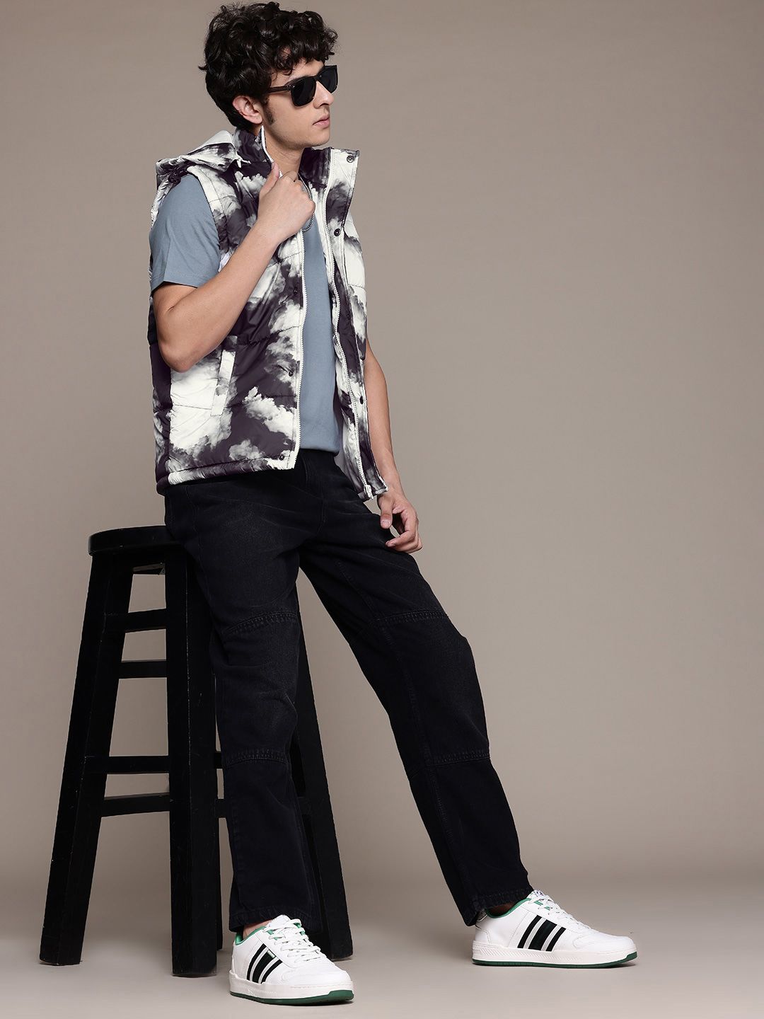 The Lifestyle Co. Tie and Dye Hooded Gilet - Roadster