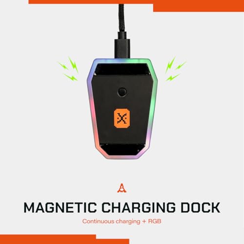 UNCTRL Rage Wireless Gaming Mouse + Dock with PixArt 3395 Sensor/26000 DPI/650 IPS/50G Acceleration/1000Hz Polling Rate/62g Lightweight/Huano Switches/Magnetic RGB Charging Dock/100Hr Battery - Image 8