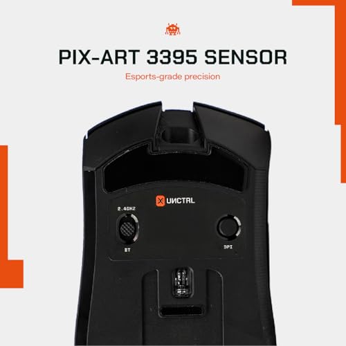 UNCTRL Rage Wireless Gaming Mouse + Dock with PixArt 3395 Sensor/26000 DPI/650 IPS/50G Acceleration/1000Hz Polling Rate/62g Lightweight/Huano Switches/Magnetic RGB Charging Dock/100Hr Battery - Image 6