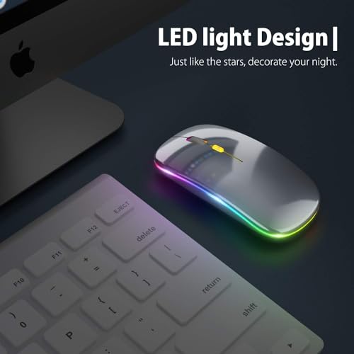 LED Wireless Mouse, Slim Silent Mouse 2.4G Portable Mobile Optical... - Image 5