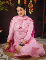 Tibra Attire Women Kurti Pant Dupatta Set - Image 2