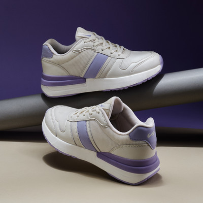 CAMPUS NIGMA Women's Sports Shoes | Enhanced Grip | NitroFly Tech| Lace-Up Running Shoes For Women(Off White, Purple , 7) - Image 2