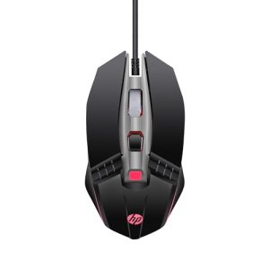 HP M270 Backlit USB Wired Gaming Mouse with 6 Buttons, 4-Speed Customizable 2400 DPI, Ergonomic Design, Breathing LED Lighting, Metal Scroll Wheel, Lightweighted / 3 Years Warranty (7ZZ87AA)