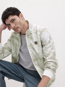 The Roadster Life Co. Mock Collar Printed Tailored Jacket