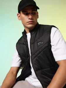 HRX by Hrithik Roshan Solid Mock Collar Puffer Jacket