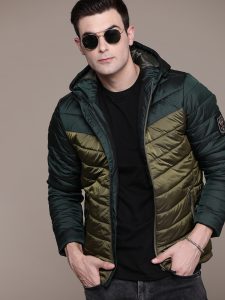 The Roadster Lifestyle Co. Colourblocked Hooded Padded Jacket