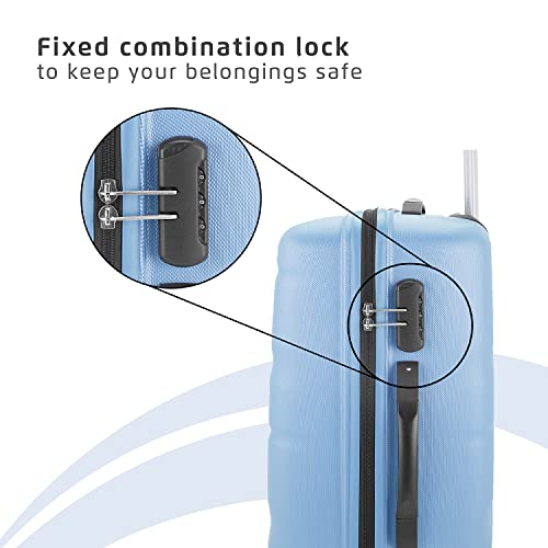 Safari 3Pc Polycarbonate Persia Set-55+65+77 Cms Small, Medium & Large Size (Cabin & Check-in) 8 Wheels Luggage/Speed_Wheel Suitcase/Trolleys (Pearl Blue) - Image 5