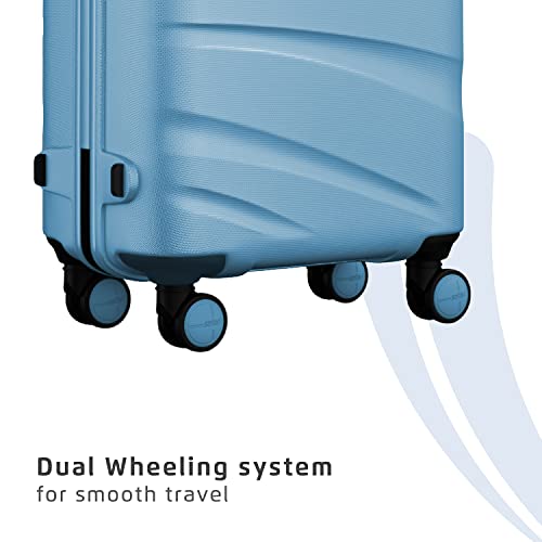 Safari 3Pc Polycarbonate Persia Set-55+65+77 Cms Small, Medium & Large Size (Cabin & Check-in) 8 Wheels Luggage/Speed_Wheel Suitcase/Trolleys (Pearl Blue) - Image 6