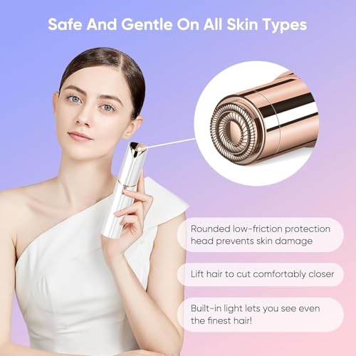 BLACK OLIVE® Facial Hair Remover Machine For Women - Face, Chin, Cheek, Eyebrow, Upper Lip Hair Remover for Women, USB RECHARGEABLE Epilator Machine for Women (Multicolor/Assorted) - Image 4