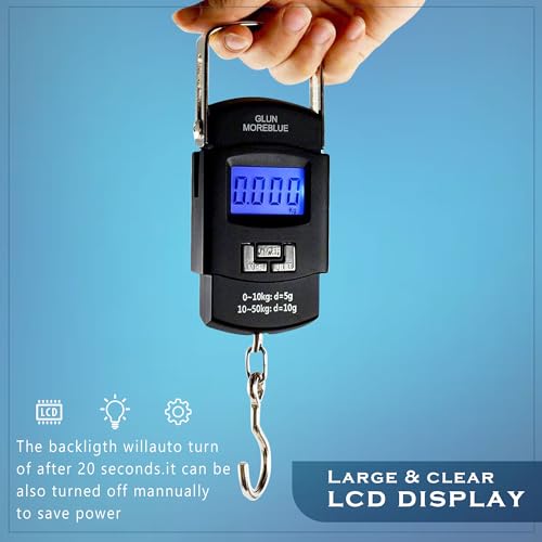 GLUN® Electronic Portable Digital LED Screen Luggage Weighing Scale, 50 kg/110 Lb For Multi-Purpose Use. - Image 3