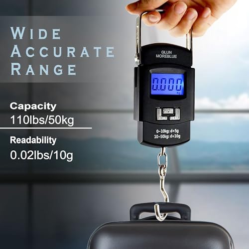 GLUN® Electronic Portable Digital LED Screen Luggage Weighing Scale, 50 kg/110 Lb For Multi-Purpose Use. - Image 4
