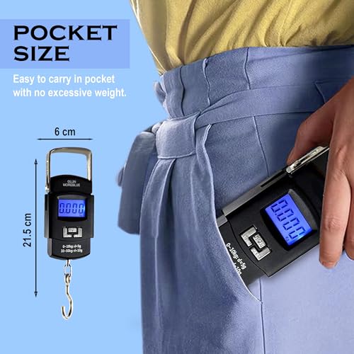 GLUN® Electronic Portable Digital LED Screen Luggage Weighing Scale, 50 kg/110 Lb For Multi-Purpose Use. - Image 5