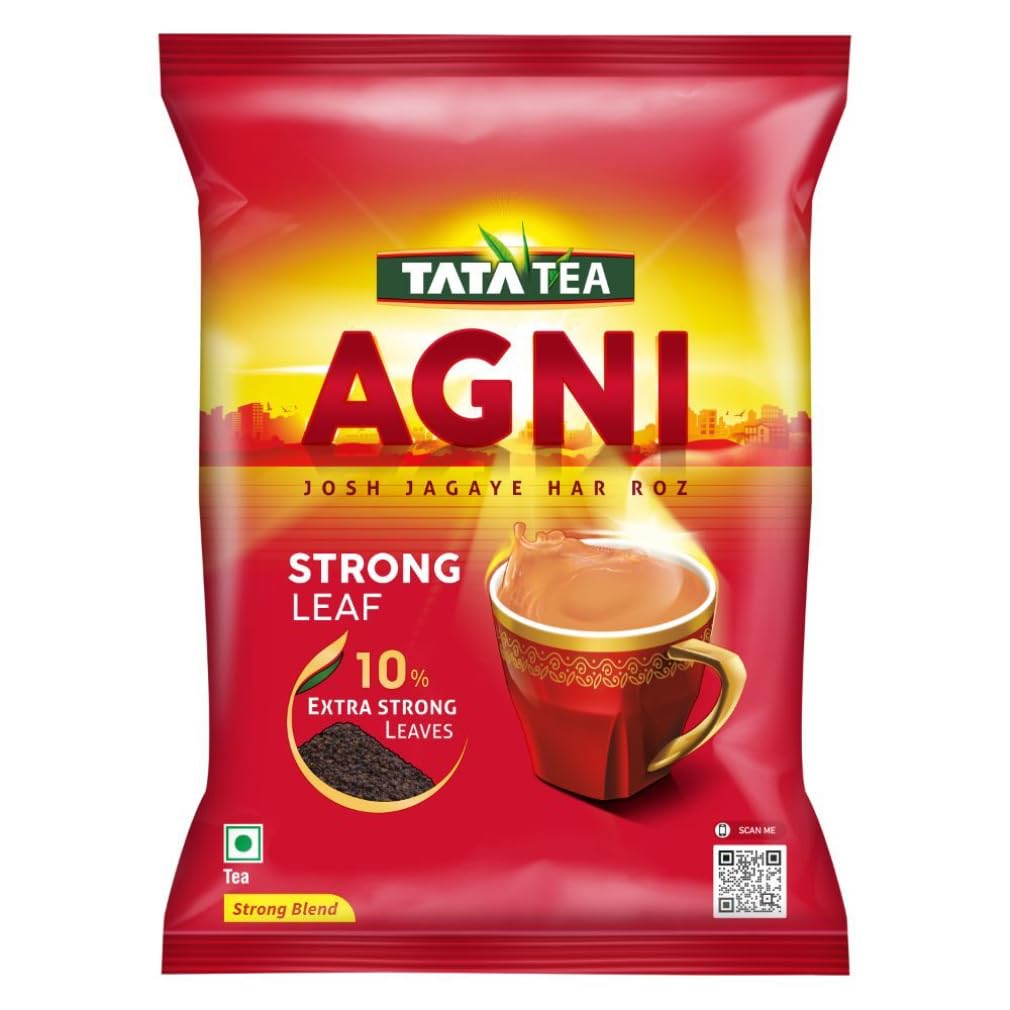 Tata Tea Agni 1kg, Strong Chai With 10% Extra Strong Leaves, Black Tea