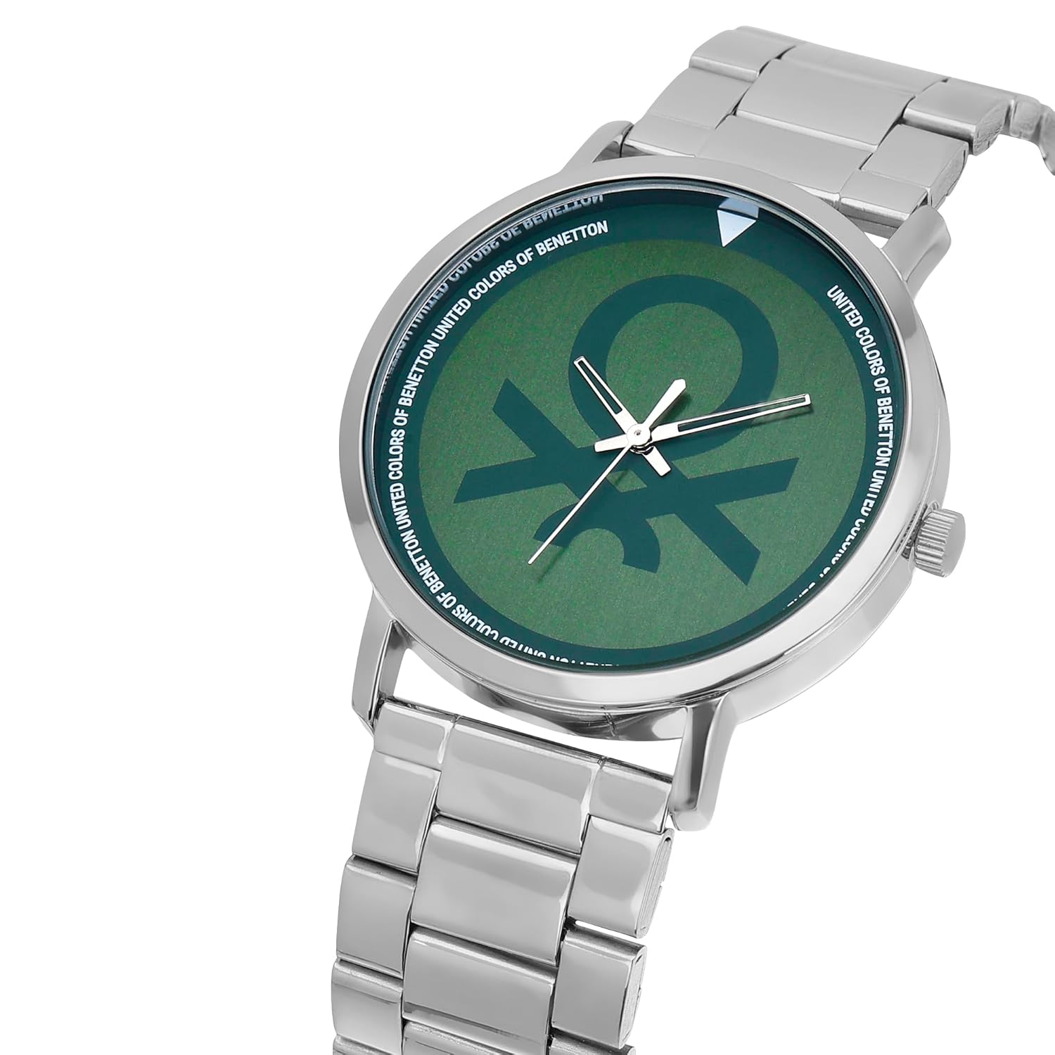 United Colors of Benetton Men Green Round Brass Dial Analogue Watch- UWUCG1300 - Image 2