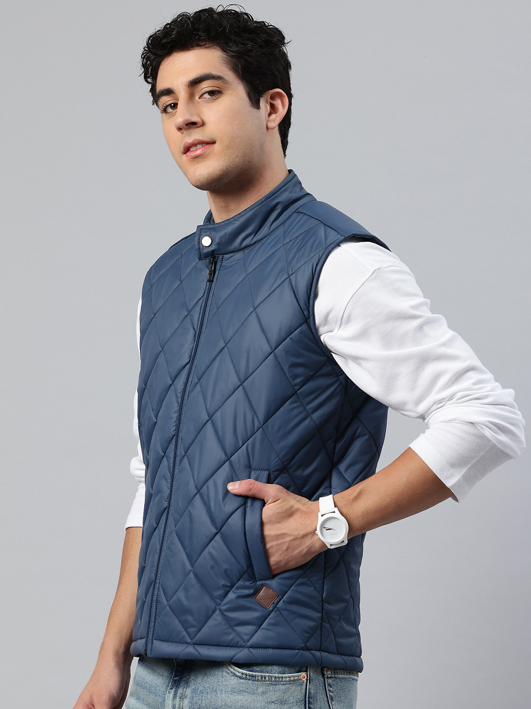 Pierre Carlo Men Quilted Jacket - Image 3