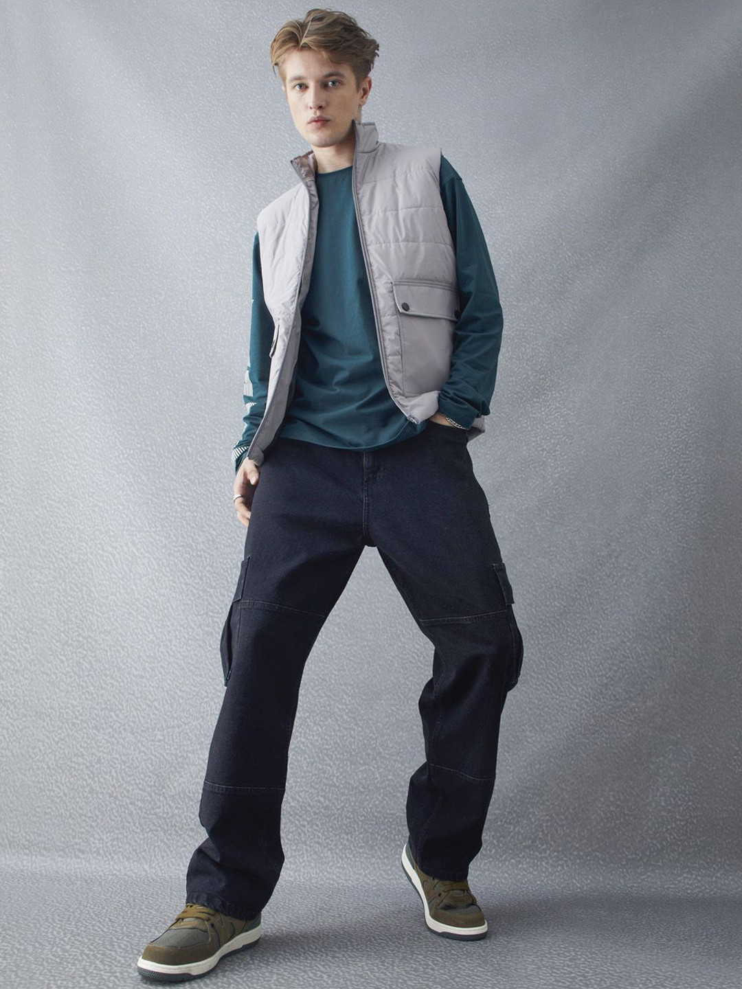 VOLTEDGE Men Mock Collar Solid Cotton Casual Puffer Jacket - Image 6