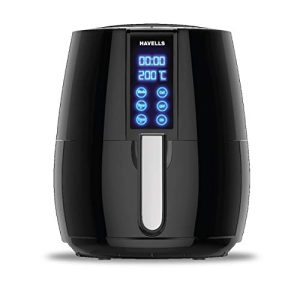 Havells Air Fryer Prolife Digi with 4L Capacity | Digital Touch Panel | Auto On/Off | 60 Min Timer | Basket Release Button | Air Filtration System | 2 Yr Warranty, Black|1230W
