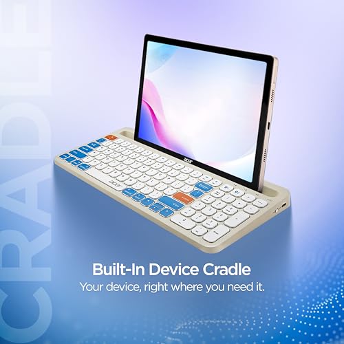 Acer SwiftPRO Multi-Device Bluetooth Wireless Keyboard with Cradle & Numpad | USB-C Rechargeable | 99 Keys, 80H Battery | Compact & Quiet | Compatible with Windows, Mac, Android, Laptop, Tablet, Phone - Image 2