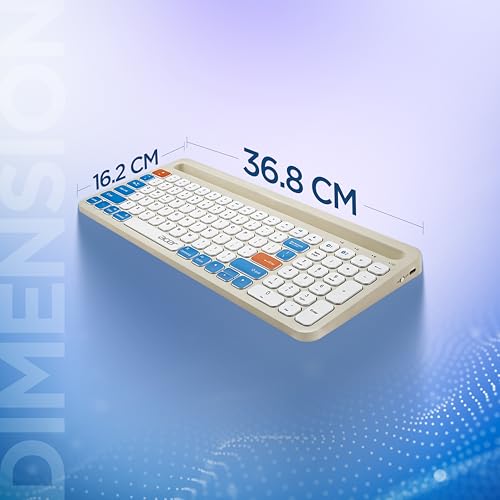 Acer SwiftPRO Multi-Device Bluetooth Wireless Keyboard with Cradle & Numpad | USB-C Rechargeable | 99 Keys, 80H Battery | Compact & Quiet | Compatible with Windows, Mac, Android, Laptop, Tablet, Phone - Image 4