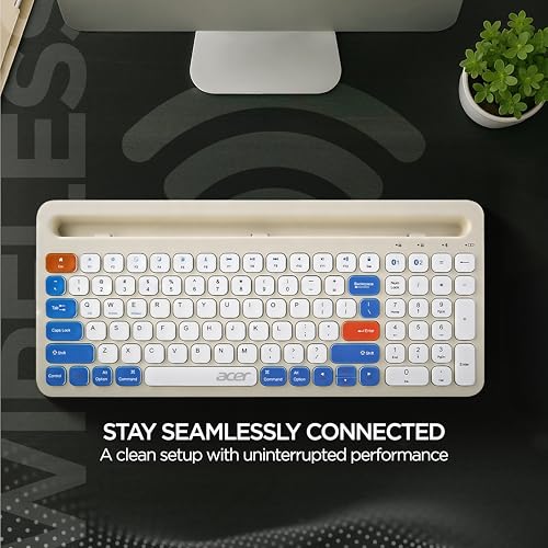 Acer SwiftPRO Multi-Device Bluetooth Wireless Keyboard with Cradle & Numpad | USB-C Rechargeable | 99 Keys, 80H Battery | Compact & Quiet | Compatible with Windows, Mac, Android, Laptop, Tablet, Phone - Image 5