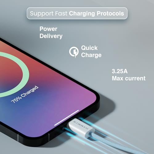 HAMMER Type C to Type C Cable 65W Braided, PD Fast Charging, Data Sync, 1.5 Meter Tangle Free Wire, Compatible with all C-Type Enabled Devices (Blue) - Image 6