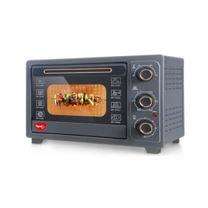 Pigeon Oven Toaster Grill 30 Liters OTG with Rotisserie, Oven Toaster and Grill for Grilling and Baking Cakes (Grey)