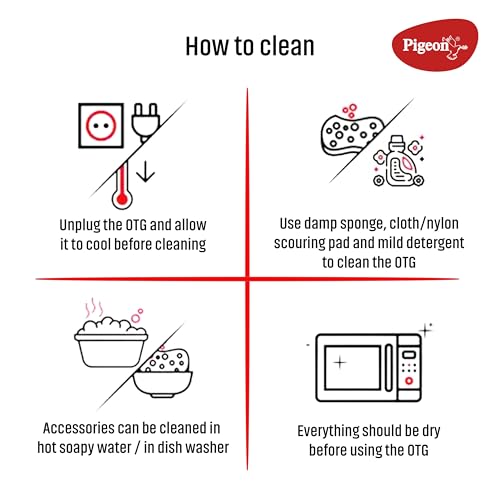 Pigeon Oven Toaster Grill 30 Liters OTG with Rotisserie, Oven Toaster and Grill for Grilling and Baking Cakes (Grey) - Image 6