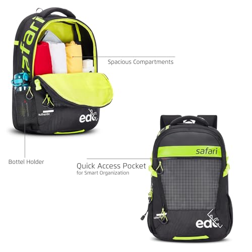 Safari Megapack 43L Expandable Travel Laptop Backpack, 3 Compartments, Compression Straps, Bottle Holder, Overnighter Travel Bag for Boys and Girls, Office Bag - Image 3