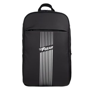 F Gear Spitfire Black 24L Laptop Backpack Fits 17" Laptop 2 Compartments With Number Lock Organizer Lightweight Gifts For Unisex Boys Girls Adults Casual/College/School/Corporate/Office/Travel Bag