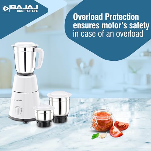 Bajaj 500 Watt GX-1 Mixer Grinder with 3 Jars- white - Image 5