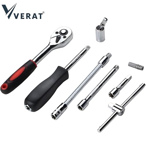 VERAT Chrome Vanadium Steel 46 in 1 Hand Tool Kit - Multi-Purpose Combination Wrench Set With Precision Socket Set - Image 6