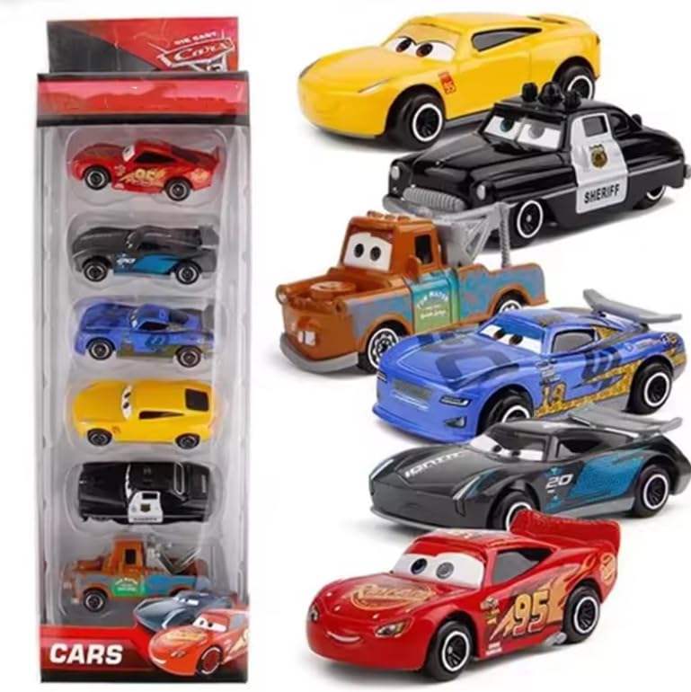 Goyal's Metal Die Cast Car Set Free Wheel High Speed Unbreakable for Kids - Pack of 6, Small Racing Cars for Exciting Playtime Adventures (Set of 6 Pcs)