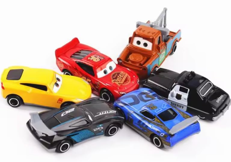 Goyal's Metal Die Cast Car Set Free Wheel High Speed Unbreakable for Kids - Pack of 6, Small Racing Cars for Exciting Playtime Adventures (Set of 6 Pcs) - Image 7