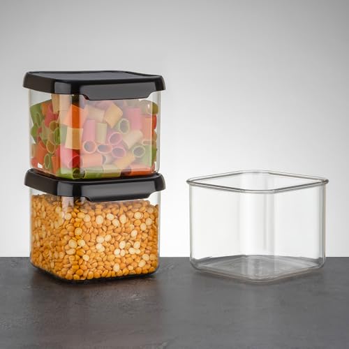 Nexium Plastic Kitchen Container Set with Airtight Lids for Storage | Masala Box Set of 6 500ml - Image 2