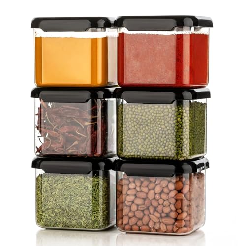 Nexium Plastic Kitchen Container Set with Airtight Lids for Storage | Masala Box Set of 6 500ml - Image 4