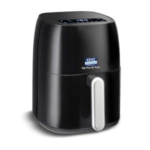 KENT Digi Plus Air Fryer | 4L Capacity & 1300W | Fry, Grill, Roast & Bake | Digital Display & Touch Control Panel | Rapid Heating | 80% Less Oil Usage | High Temperature & Uniform Heating | Black
