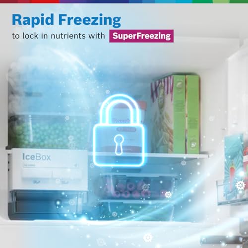 Bosch 243L 3 Star Inverter Frost free Double Door Refrigerator (CTC27S031I, 6-in-1 Convertible, 18 Hours Cooling Retention, Digital Display, Super Freeze, 80min Convert,Shiny Silver) - Image 4