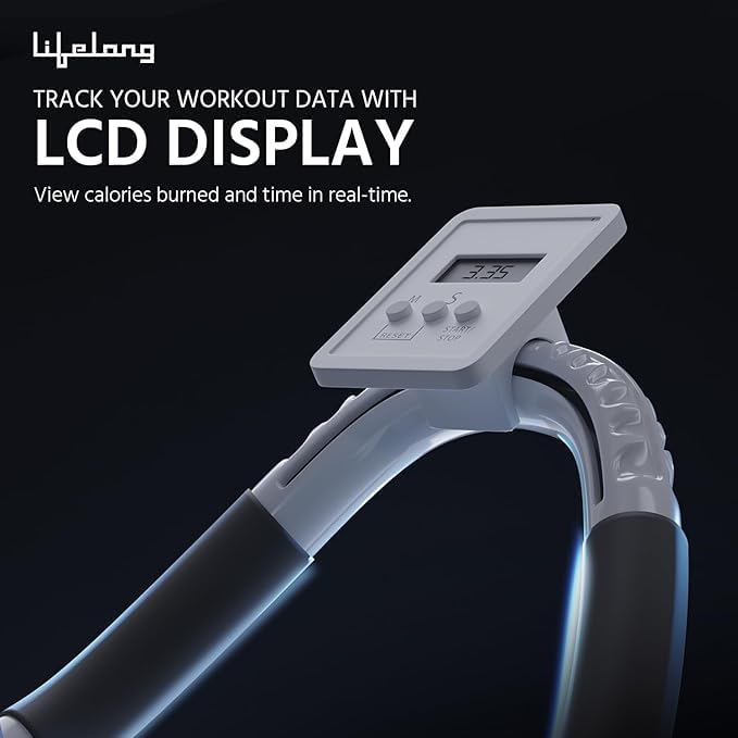 Lifelong LLAR02 Ab Roller With Automatic Rebound, Elbow Support, Timer & Mobile Holder, Dual Non-Slip Wheels, Professional Core Strength Training Ab Roller, Home Gym Core Trainer With Knee Pad – Blue - Image 7