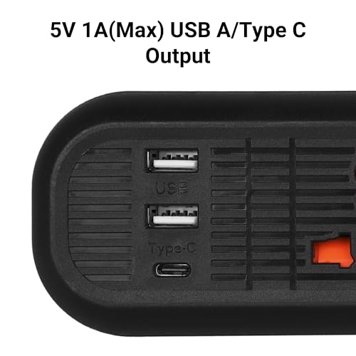 ZEBRONICS Power BAR 145, Extension Board/Strip, 2000 Watts, 10 Amps, 1x Type C Port, 4X Universal Socket, 2X USB Port, LED Indicator, On/Off Switch, Wall Mountable, 5 Meter, Black - Image 6