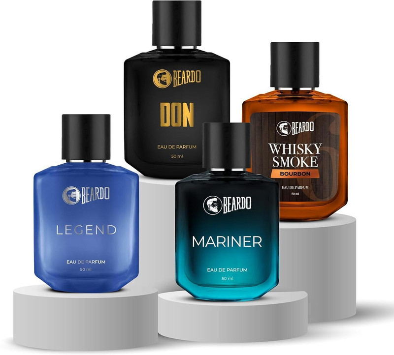 BEARDO Don, Mariner, Legend & Whisky Smoke Bourbon Perfume EDP | Long Lasting -Set of 4 Perfume - 200 ml(For Men)