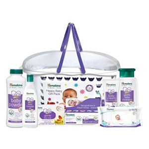 Himalaya Baby Gift Pack (7 pieces) with FREE Maternity Basket (White) | No.1 Doctor Prescribed | Gentle, Safe & Researched for baby's skin & hair