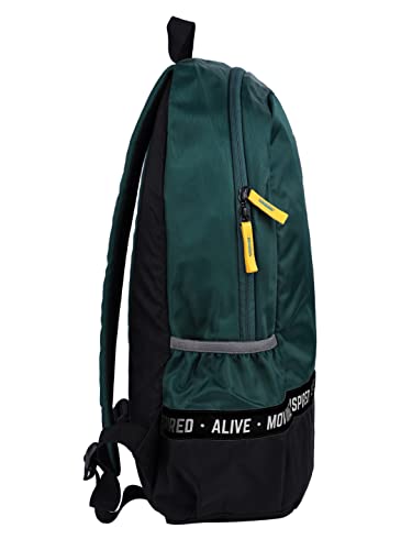 Gear Bomber Eco Statement 22L Medium Water Resistant School Bag/College Bag/Standard 4 Compartment Backpack For Men/Women -Bottlegreen - Image 4