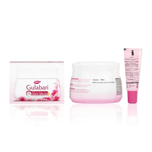 Dabur Gulabari Moisturizing Cold Cream 100gm + Lip Balm 8gm (Free) | With Goodness of Natural Rose Oil & Vitamin E | Intense Hydration and Deep Moisturization | For Smooth & Soft skin | All Skin types - Image 4