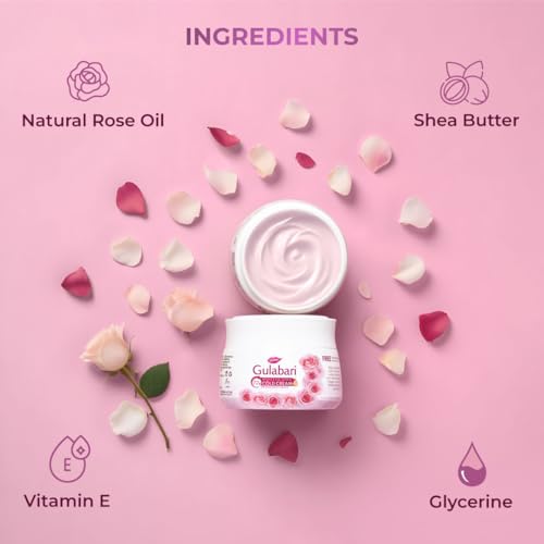 Dabur Gulabari Moisturizing Cold Cream 100gm + Lip Balm 8gm (Free) | With Goodness of Natural Rose Oil & Vitamin E | Intense Hydration and Deep Moisturization | For Smooth & Soft skin | All Skin types - Image 7