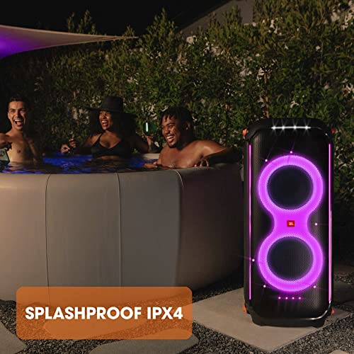 JBL PartyBox 710 Bluetooth Party Speaker with Dynamic Music Synced Flashing Club Pattern Lightshow, Pro Sound, Splashproof, PartyBox App Personalisation,Guitar and Mic Input(800 Watt RMS, Black) - Image 5