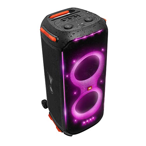 JBL PartyBox 710 Bluetooth Party Speaker with Dynamic Music Synced Flashing Club Pattern Lightshow, Pro Sound, Splashproof, PartyBox App Personalisation,Guitar and Mic Input(800 Watt RMS, Black) - Image 6