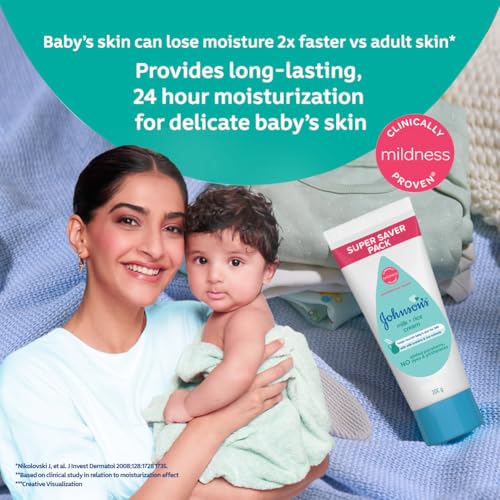 Johnson's Milk + Rice Cream, with Milk extracts and Vitamin E to Replenish Moisture, pH Balanced, 200gm, White - Image 3