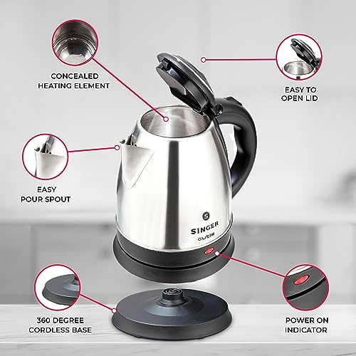 SINGER Cutie Electric Kettle 1.5 Ltr - Image 4