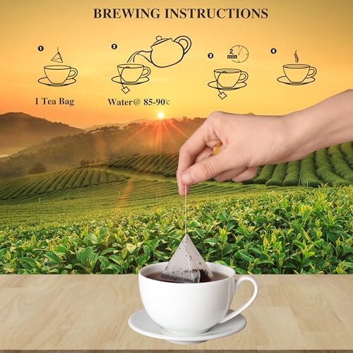 Sancha Tea Boutique, Chamomile Green Tea, Stress Relief & Calming Herbal Tisane, Real Chamomile Flowers for Good Sleep, 25 Pyramid Bags - Image 6