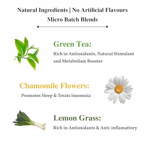 Sancha Tea Boutique, Chamomile Green Tea, Stress Relief & Calming Herbal Tisane, Real Chamomile Flowers for Good Sleep, 25 Pyramid Bags - Image 7